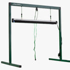 Jump Start 2' T5 grow light system with a green metal stand and adjustable hanging light fixture.