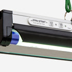 Jump Start 2' T5 grow light fixture with a built-in timer, reflective housing, and green hanging cord.