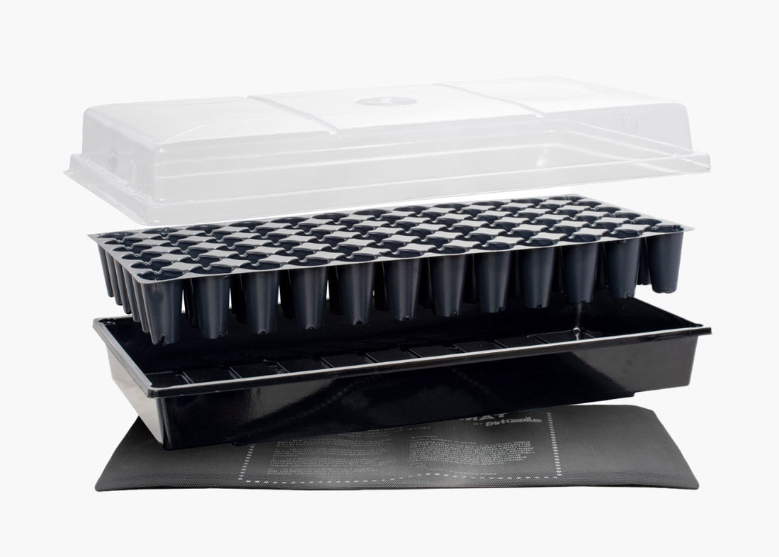 Germination Station w/Heat Mat, Tray, 72-Cell Pack, 2&quot; Dome