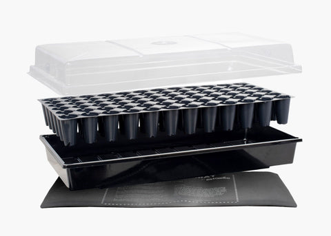 Germination Station w/Heat Mat, Tray, 72-Cell Pack, 2" Dome