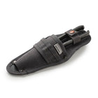 Garden Pruner in a dark grey waxed canvas sheath with copper accents and a secure strap closure.