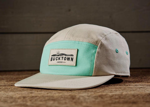 5 Panel Hat- Seafoam & Birch Organic Canvas-Bucktown Seed Company_01