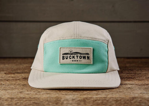 5 Panel Hat- Seafoam & Birch Organic Canvas-Bucktown Seed Company_02