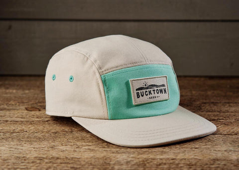 5 Panel Hat- Seafoam & Birch Organic Canvas-Bucktown Seed Company_03