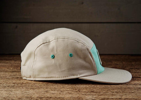 5 Panel Hat- Seafoam & Birch Organic Canvas-Bucktown Seed Company_04