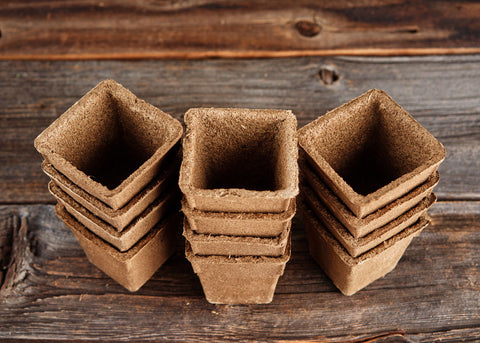 Biodegradable Garden Pots - 4" Square CowPots – 12 Pots