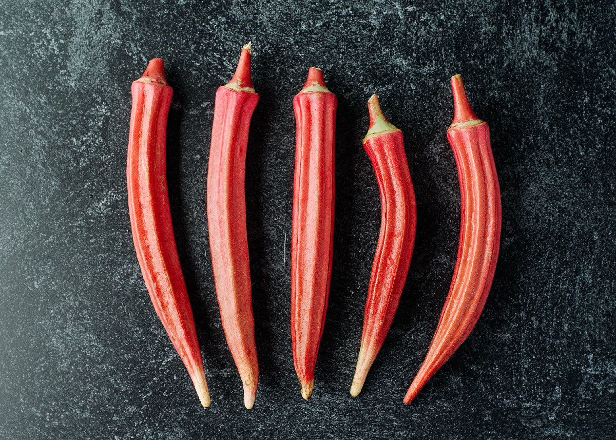 Jing Orange Okra Seed Bucktown Seed Company